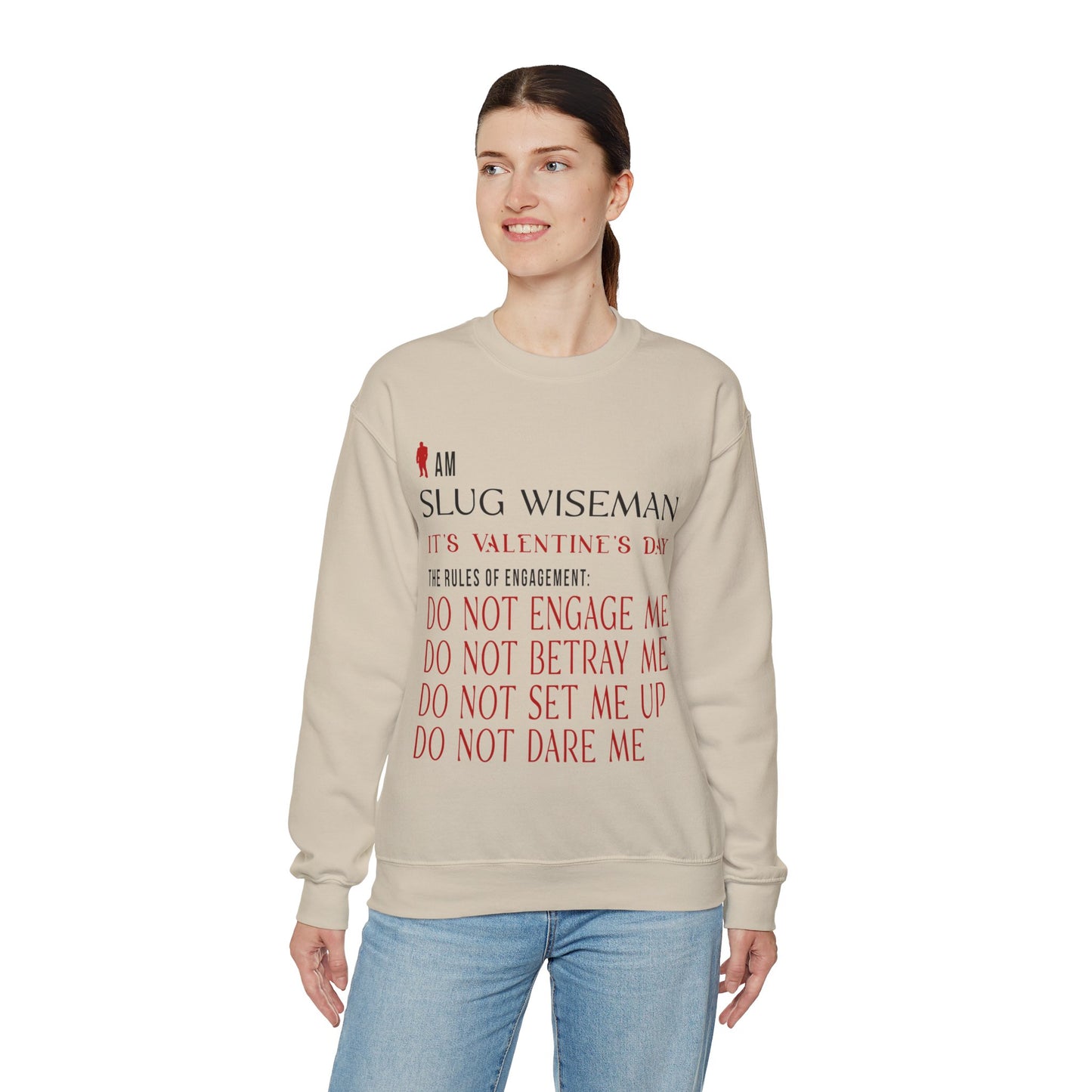 Slug Wiseman Valentine's Day Unisex Crewneck Sweatshirt