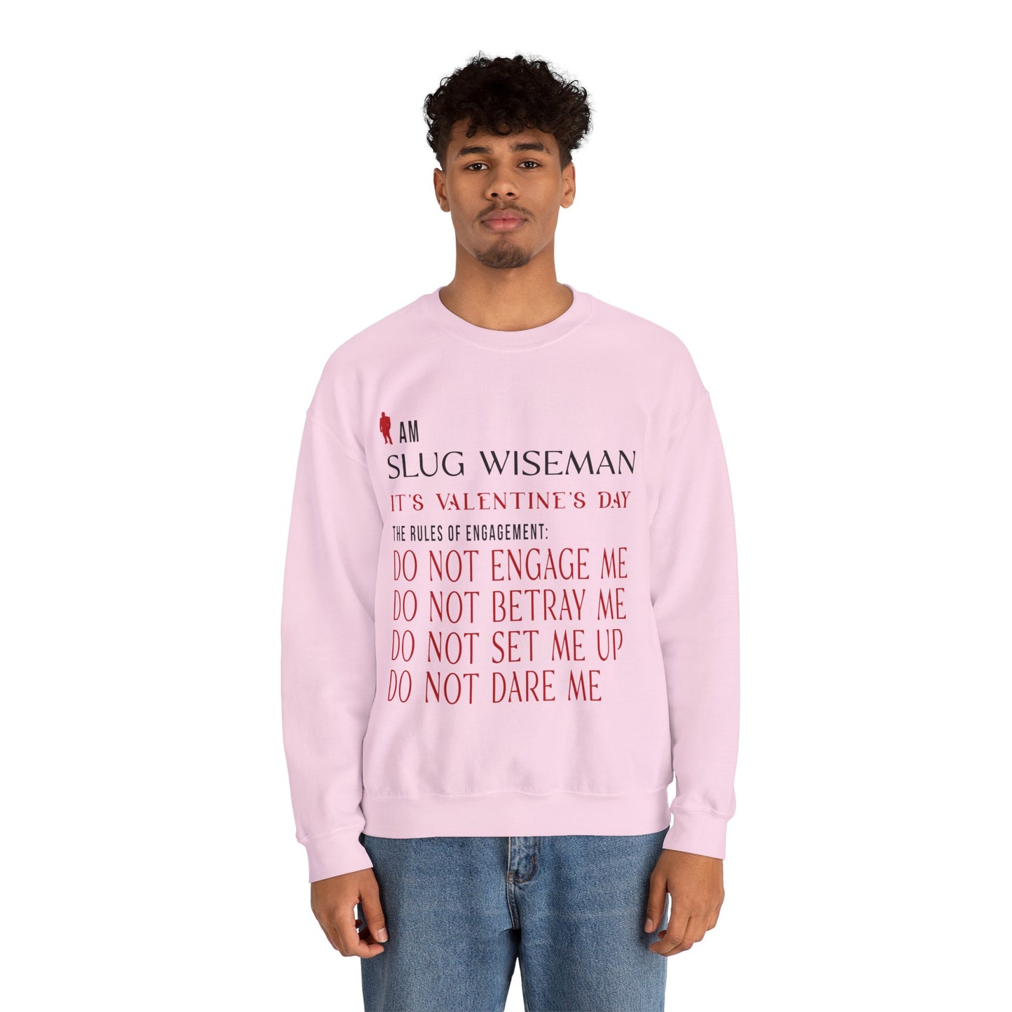 Slug Wiseman Valentine's Day Unisex Crewneck Sweatshirt