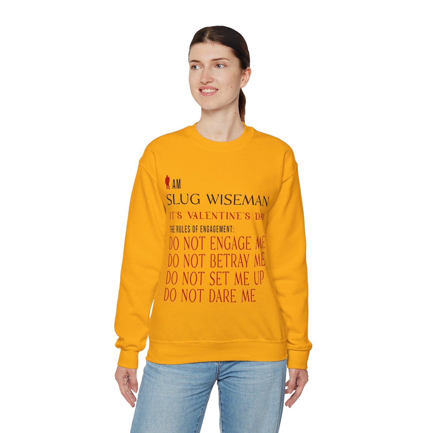 Slug Wiseman Valentine's Day Unisex Crewneck Sweatshirt