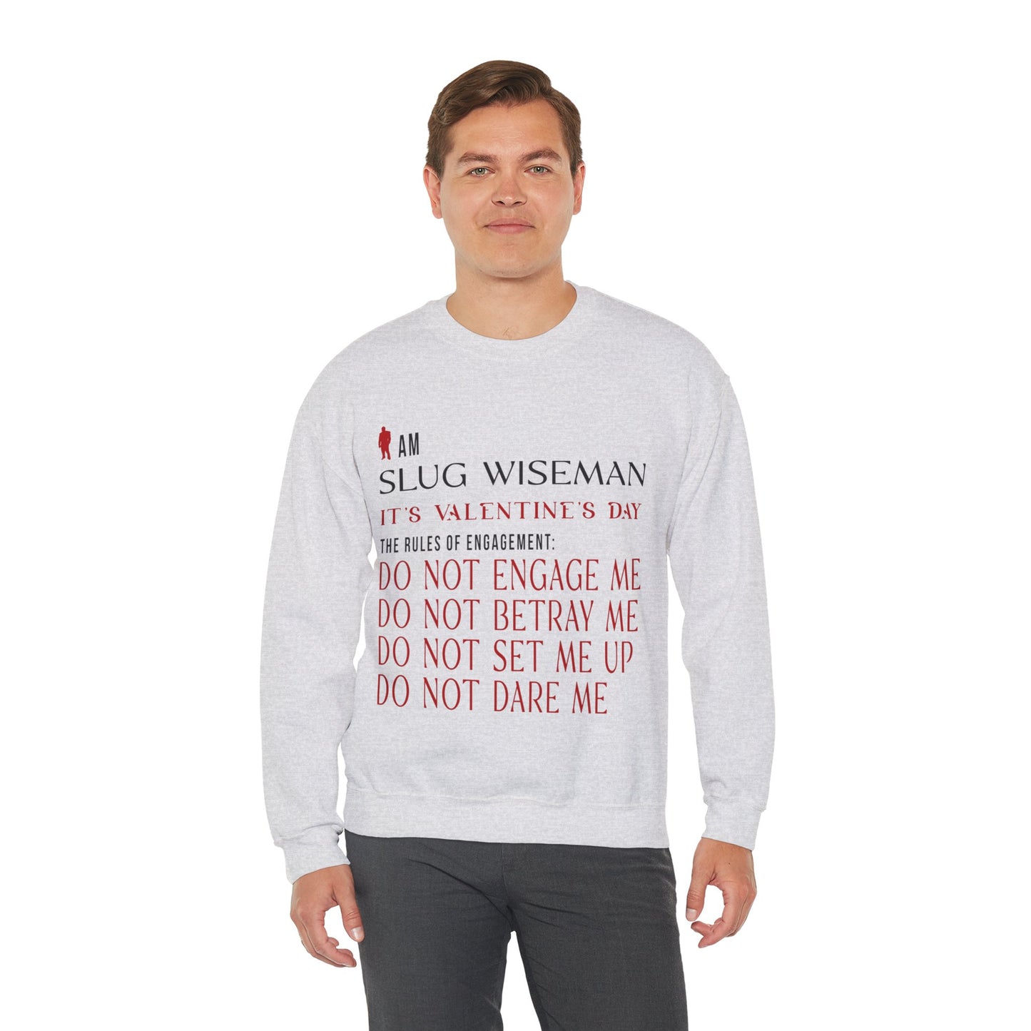 Slug Wiseman Valentine's Day Unisex Crewneck Sweatshirt