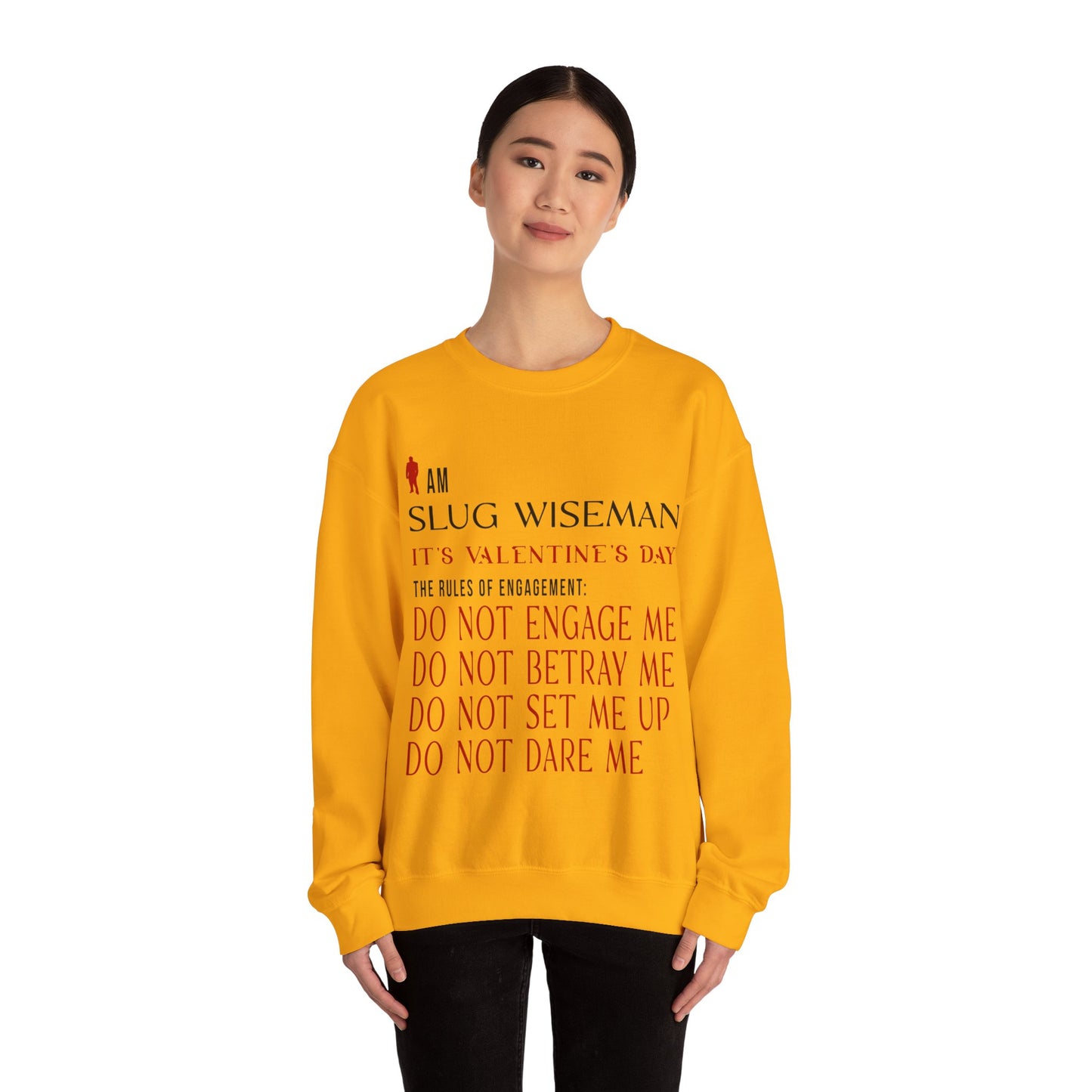 Slug Wiseman Valentine's Day Unisex Crewneck Sweatshirt