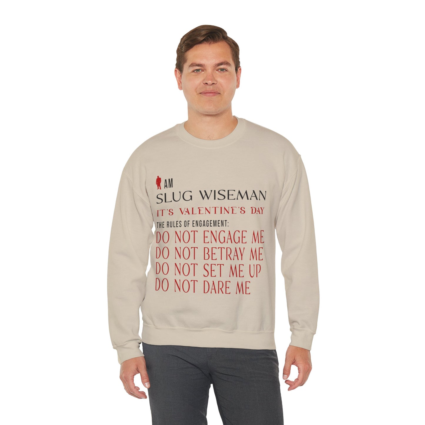 Slug Wiseman Valentine's Day Unisex Crewneck Sweatshirt