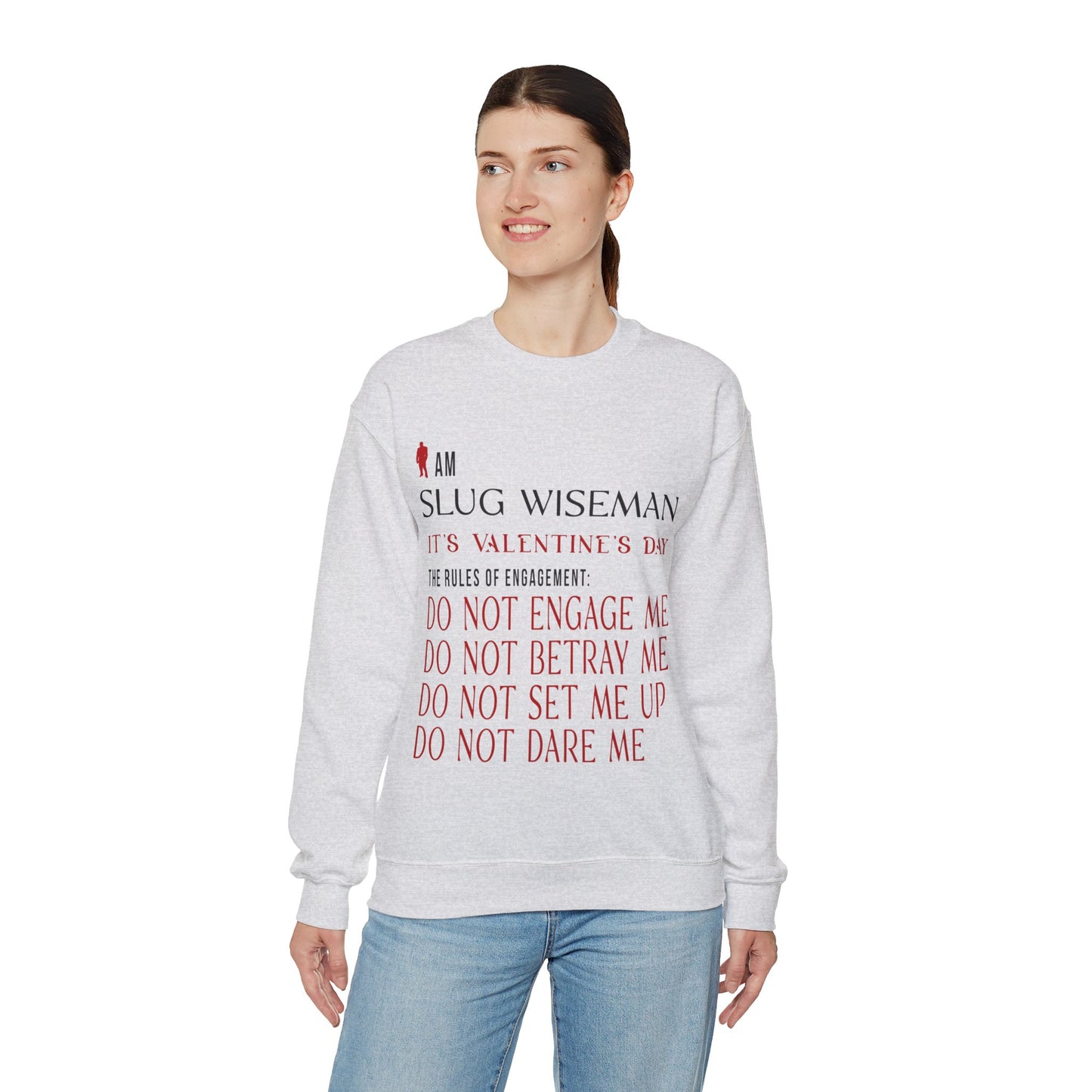 Slug Wiseman Valentine's Day Unisex Crewneck Sweatshirt