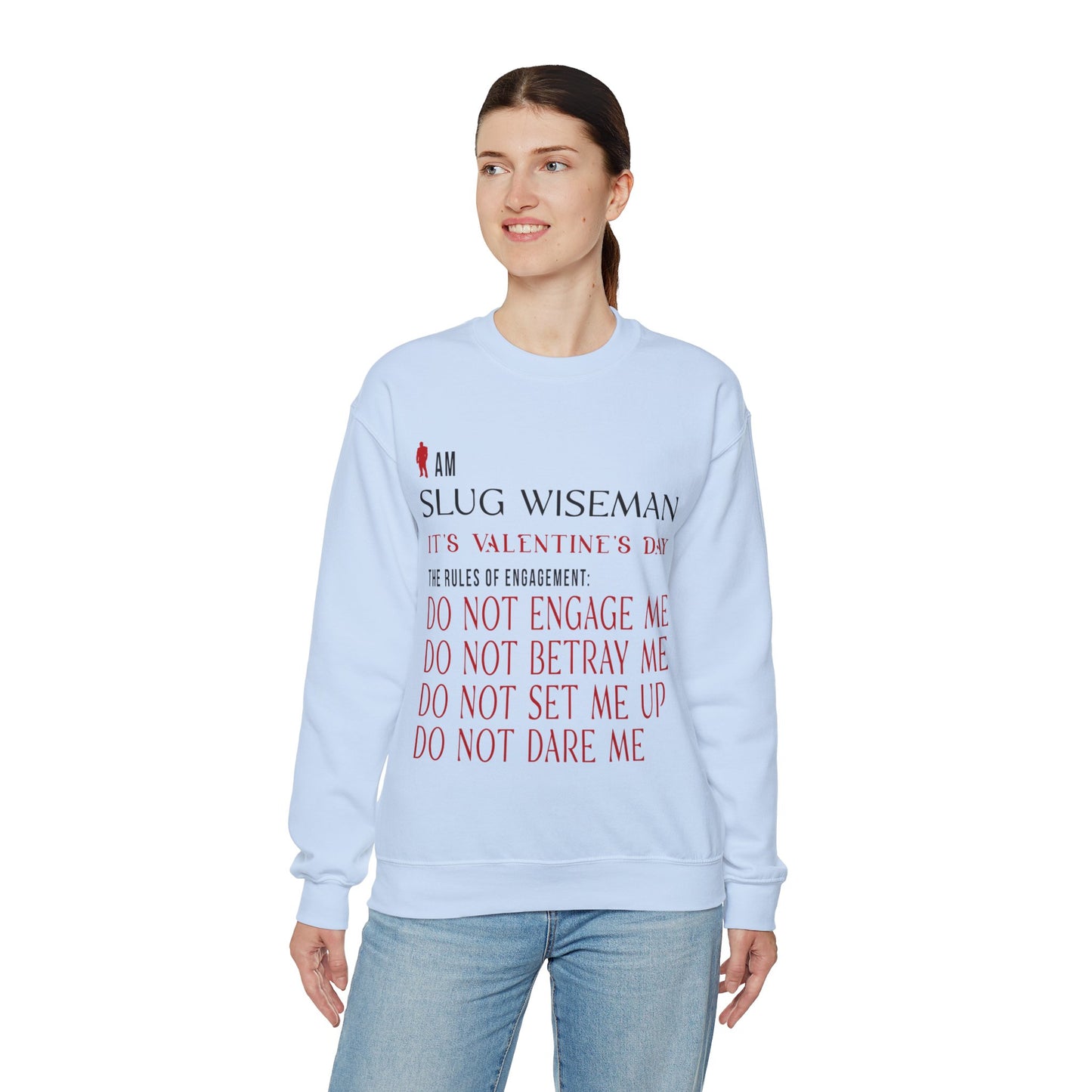 Slug Wiseman Valentine's Day Unisex Crewneck Sweatshirt