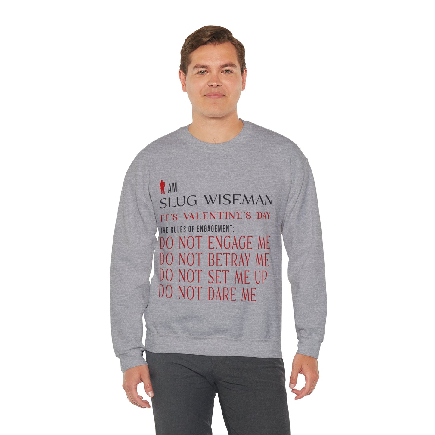 Slug Wiseman Valentine's Day Unisex Crewneck Sweatshirt