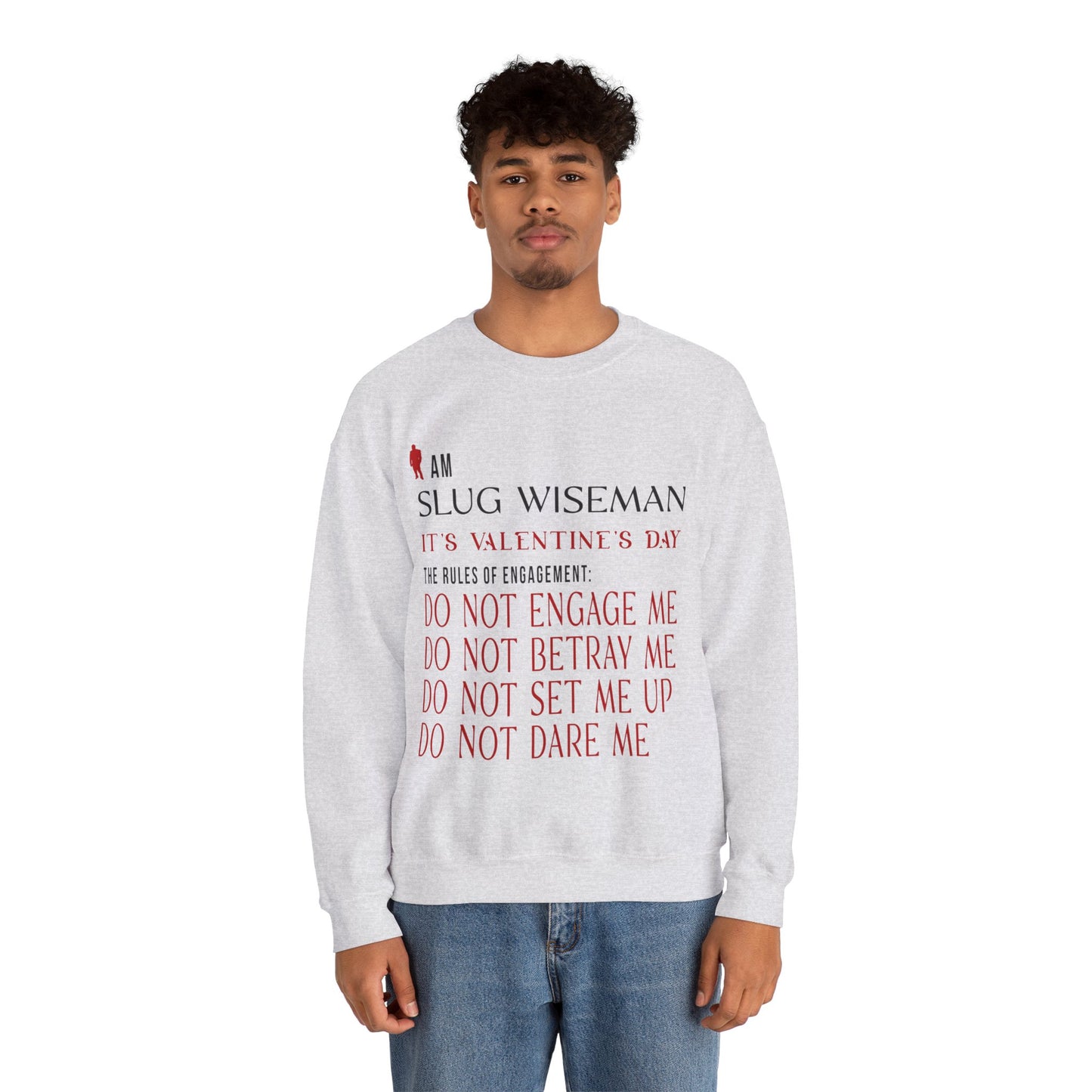 Slug Wiseman Valentine's Day Unisex Crewneck Sweatshirt