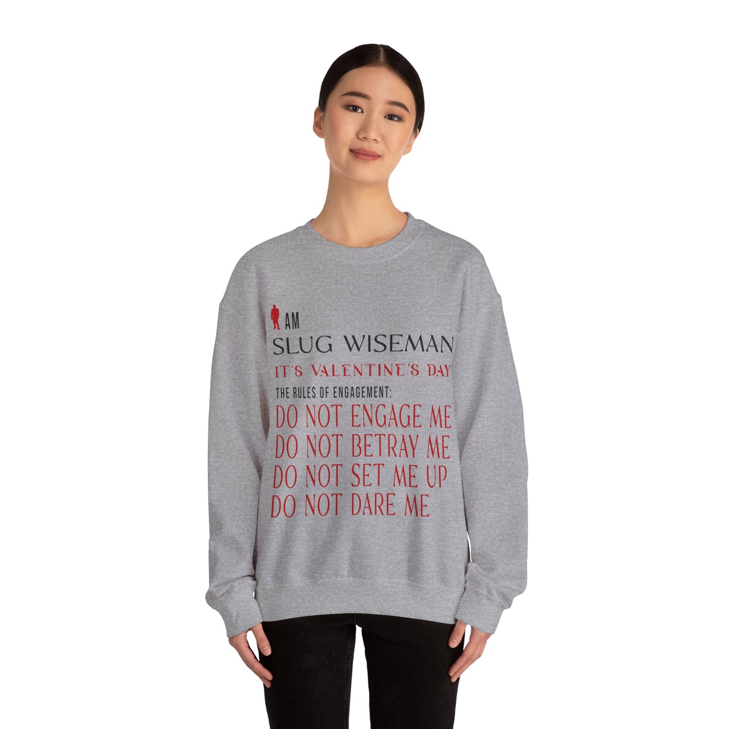 Slug Wiseman Valentine's Day Unisex Crewneck Sweatshirt