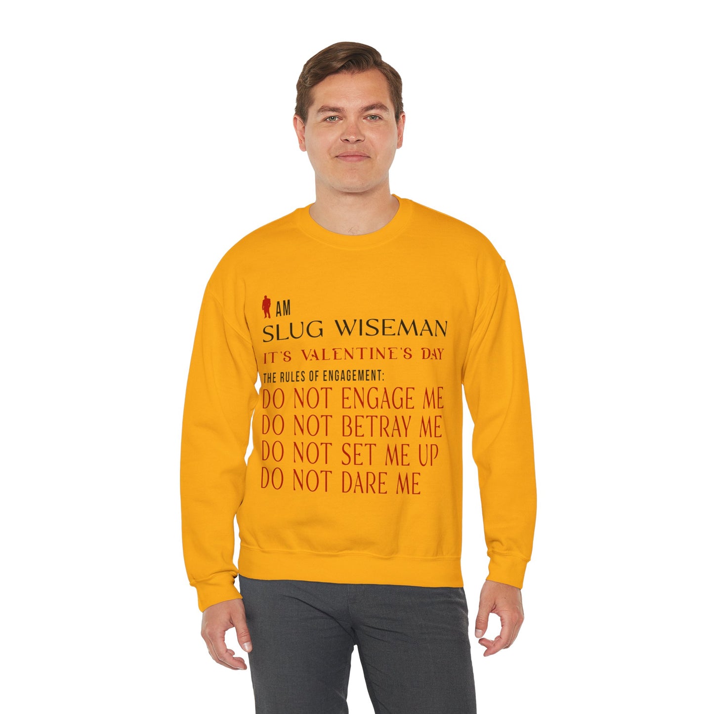 Slug Wiseman Valentine's Day Unisex Crewneck Sweatshirt
