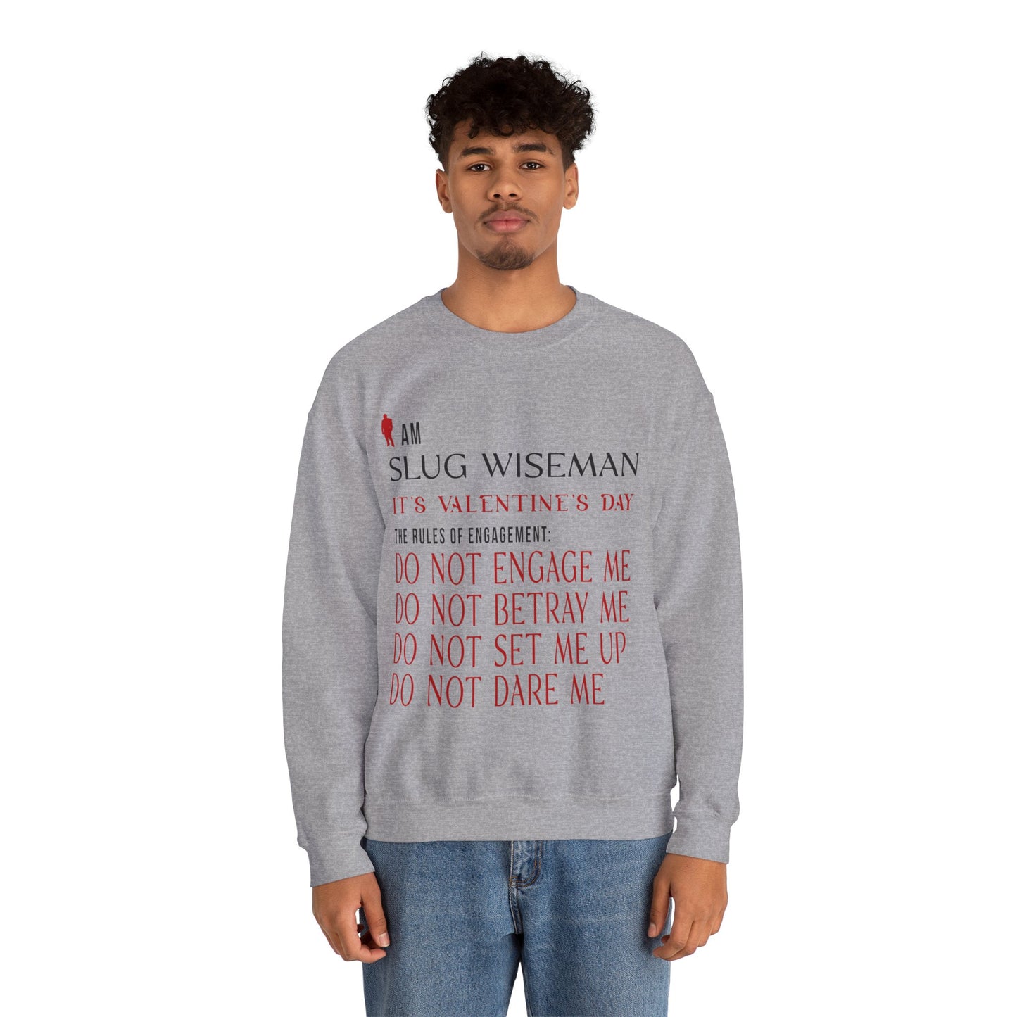 Slug Wiseman Valentine's Day Unisex Crewneck Sweatshirt