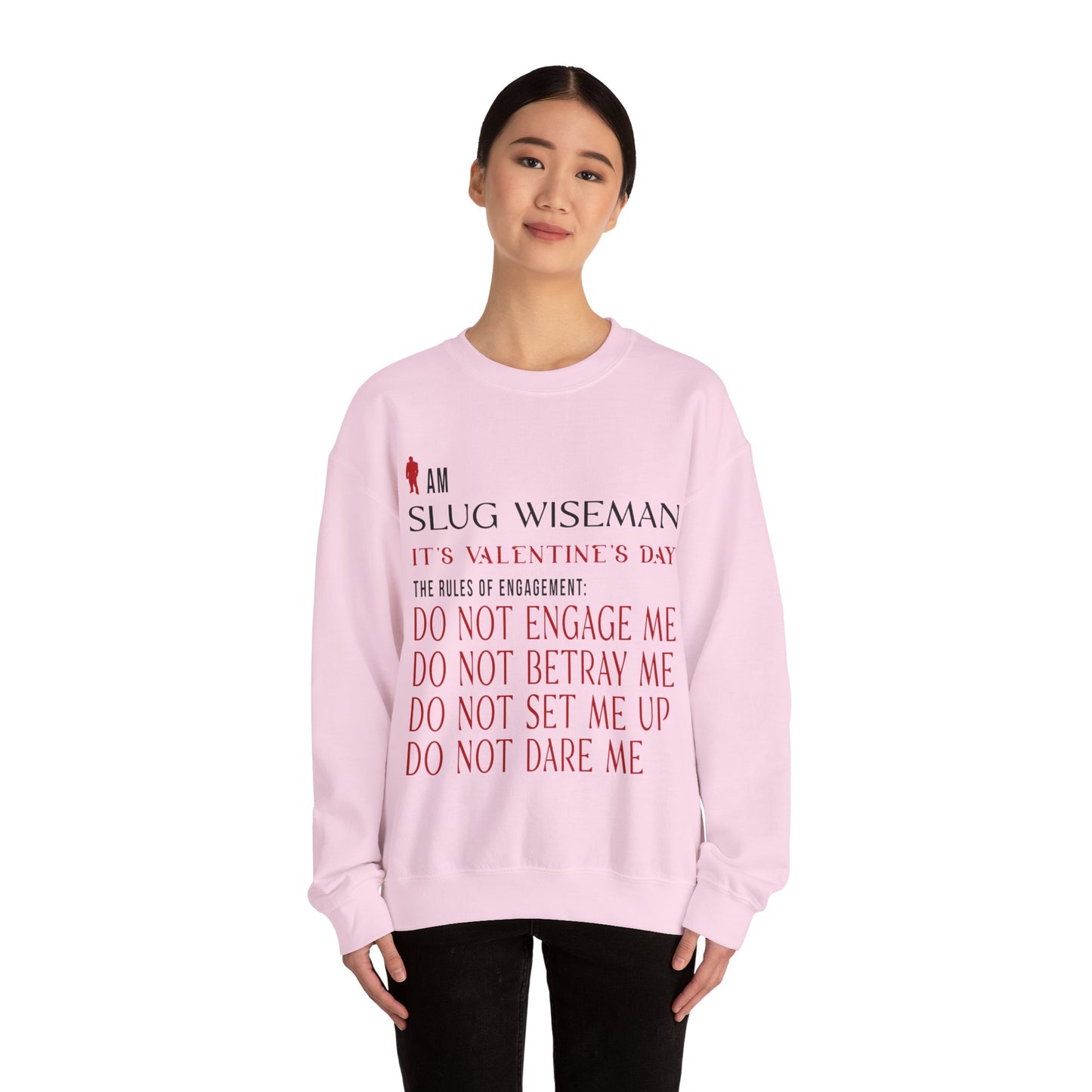 Slug Wiseman Valentine's Day Unisex Crewneck Sweatshirt