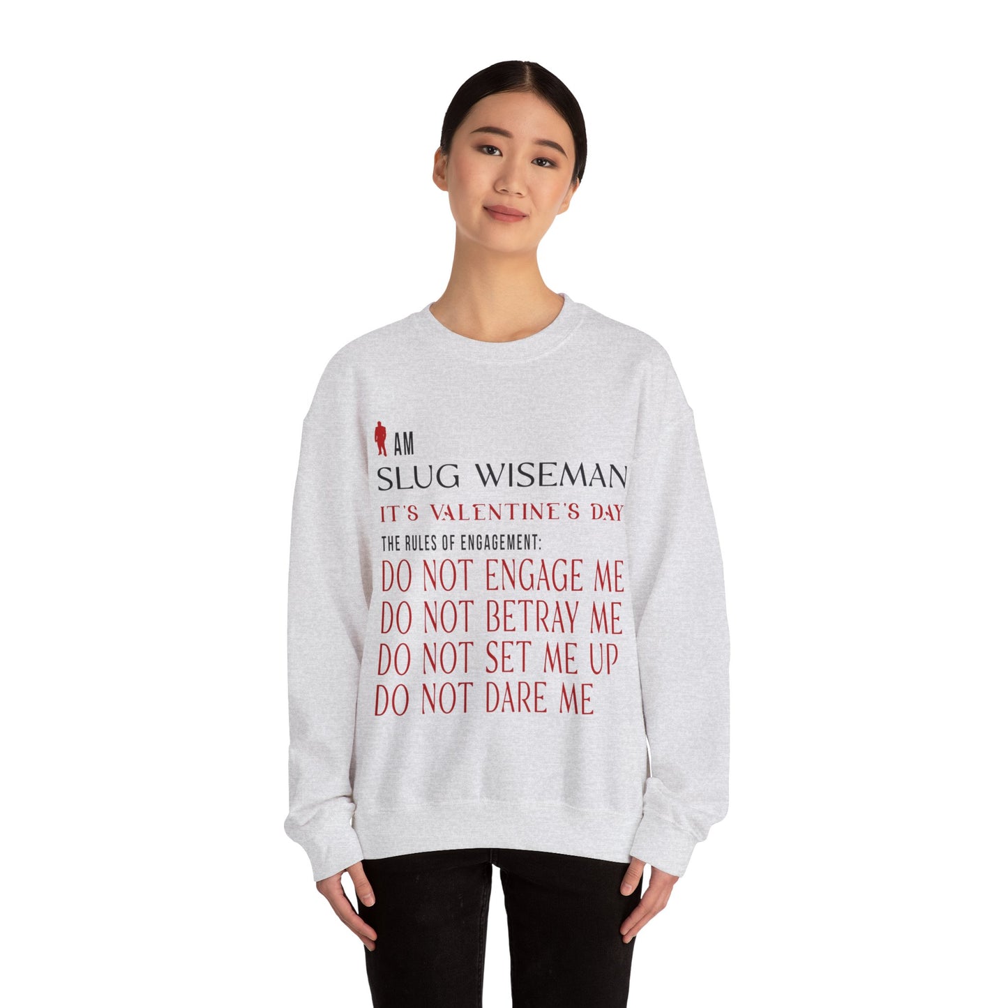 Slug Wiseman Valentine's Day Unisex Crewneck Sweatshirt