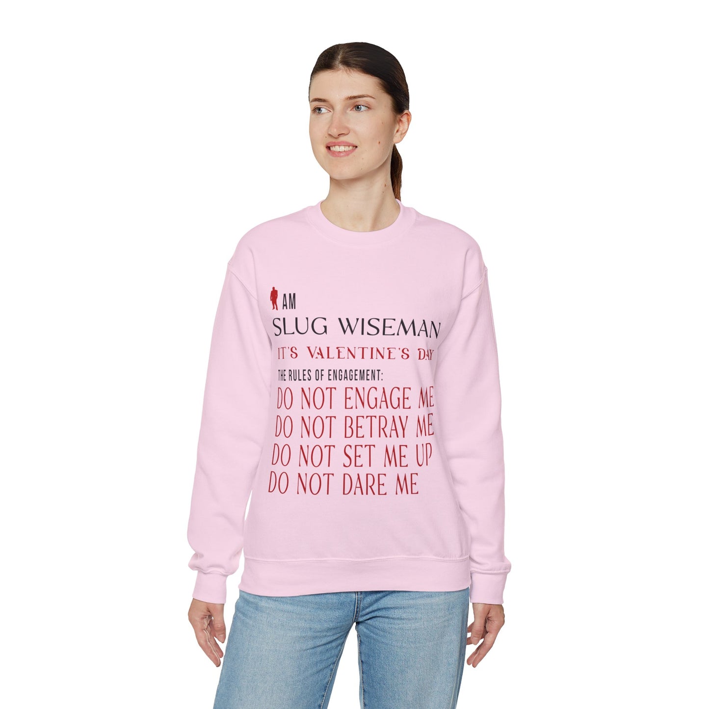 Slug Wiseman Valentine's Day Unisex Crewneck Sweatshirt