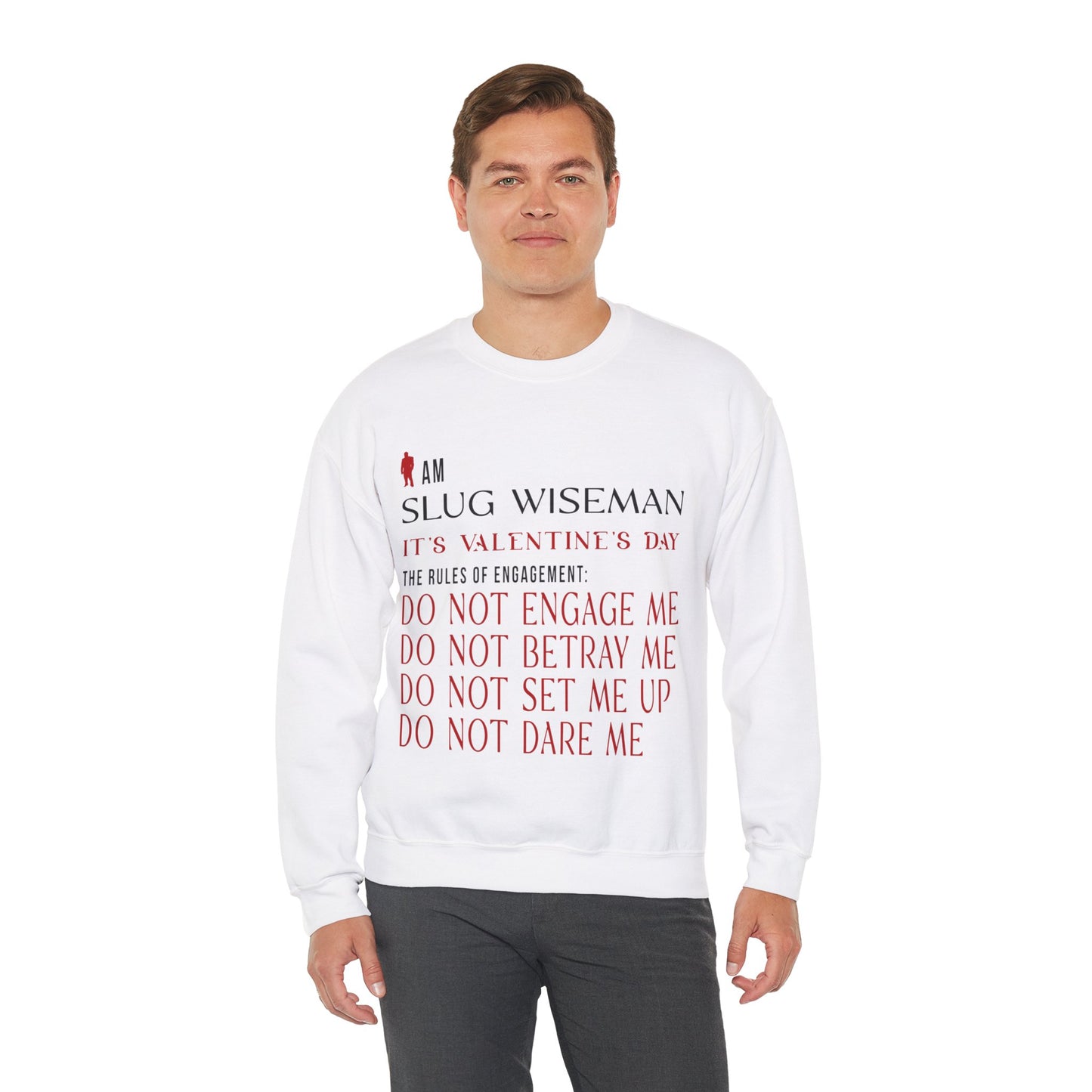 Slug Wiseman Valentine's Day Unisex Crewneck Sweatshirt