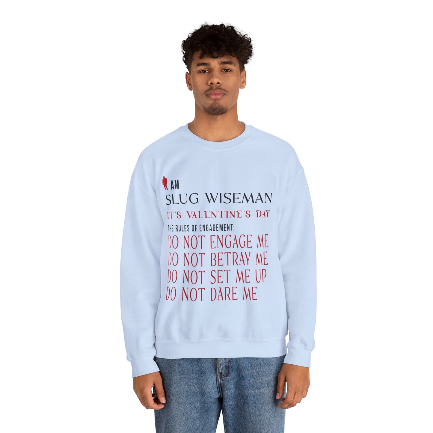 Slug Wiseman Valentine's Day Unisex Crewneck Sweatshirt