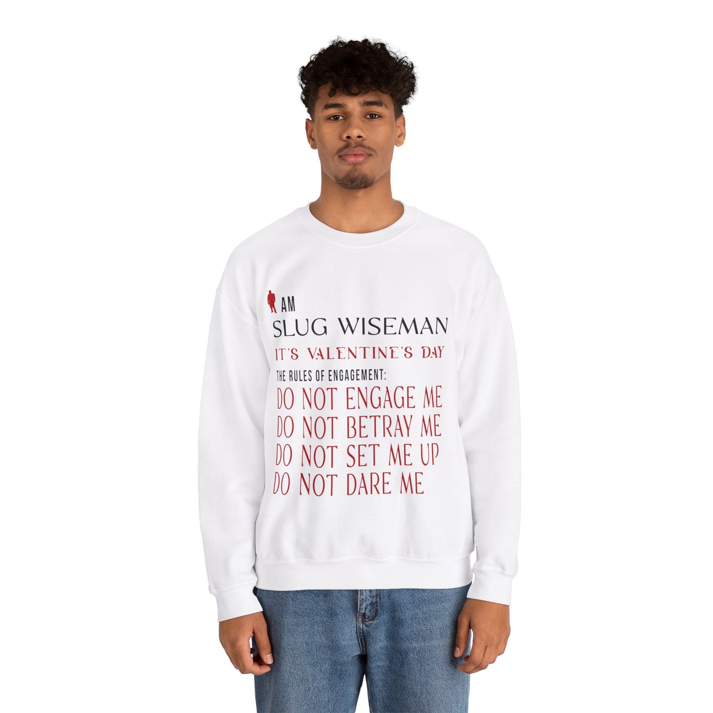 Slug Wiseman Valentine's Day Unisex Crewneck Sweatshirt