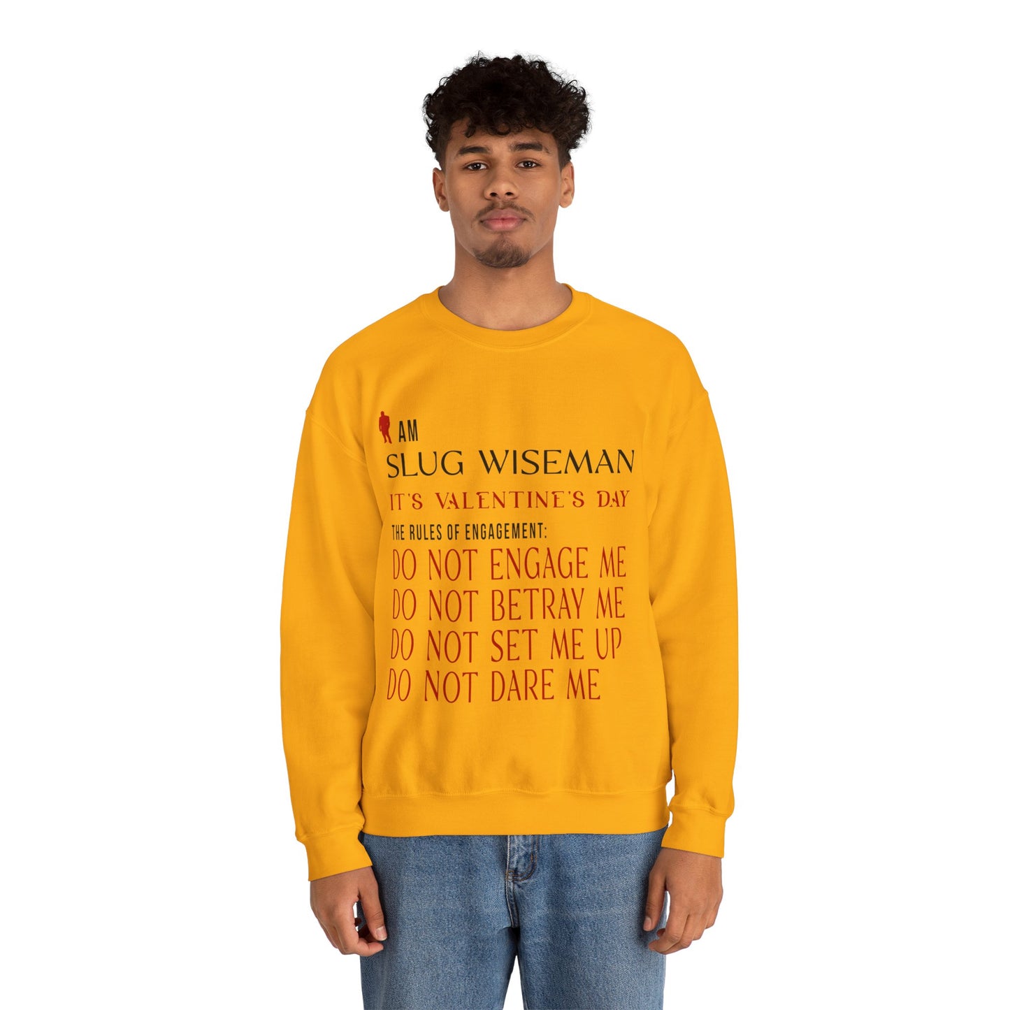 Slug Wiseman Valentine's Day Unisex Crewneck Sweatshirt