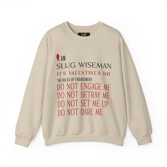 Slug Wiseman Valentine's Day Unisex Crewneck Sweatshirt