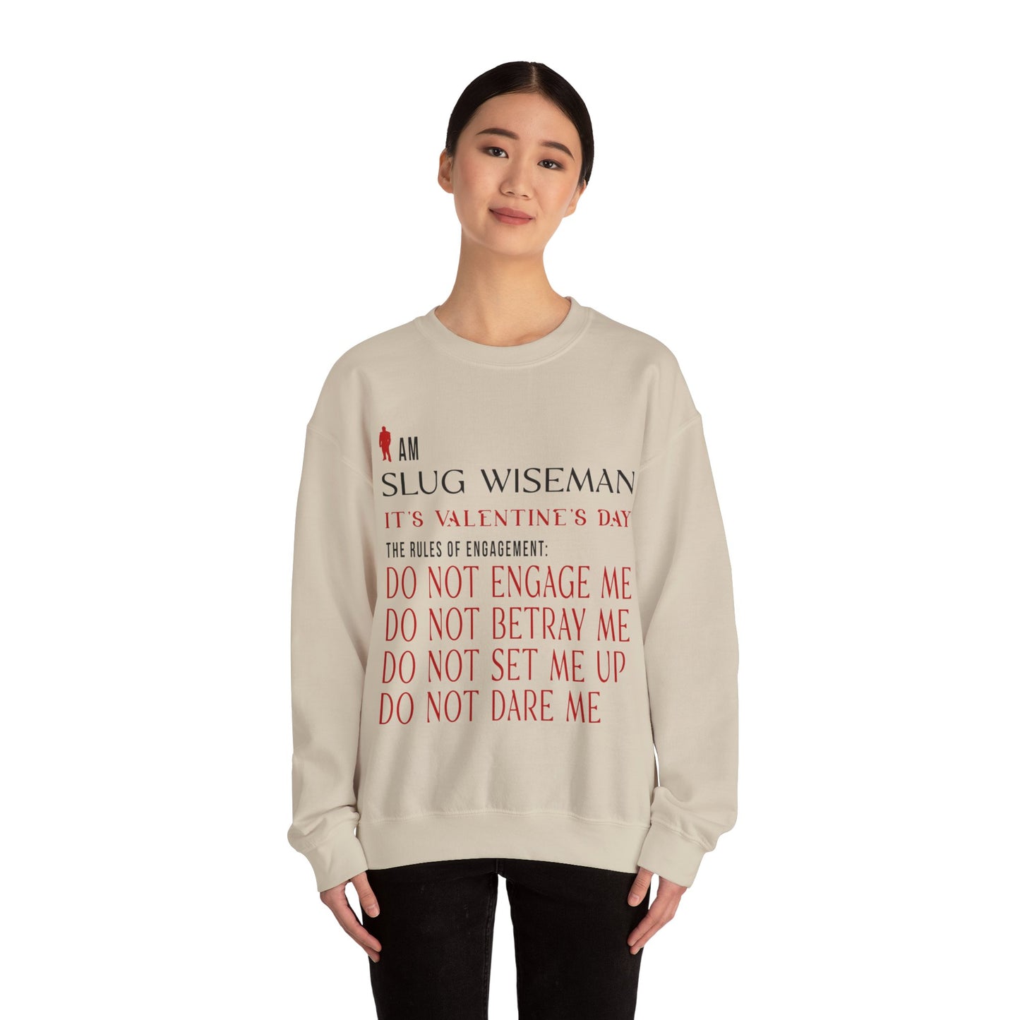 Slug Wiseman Valentine's Day Unisex Crewneck Sweatshirt