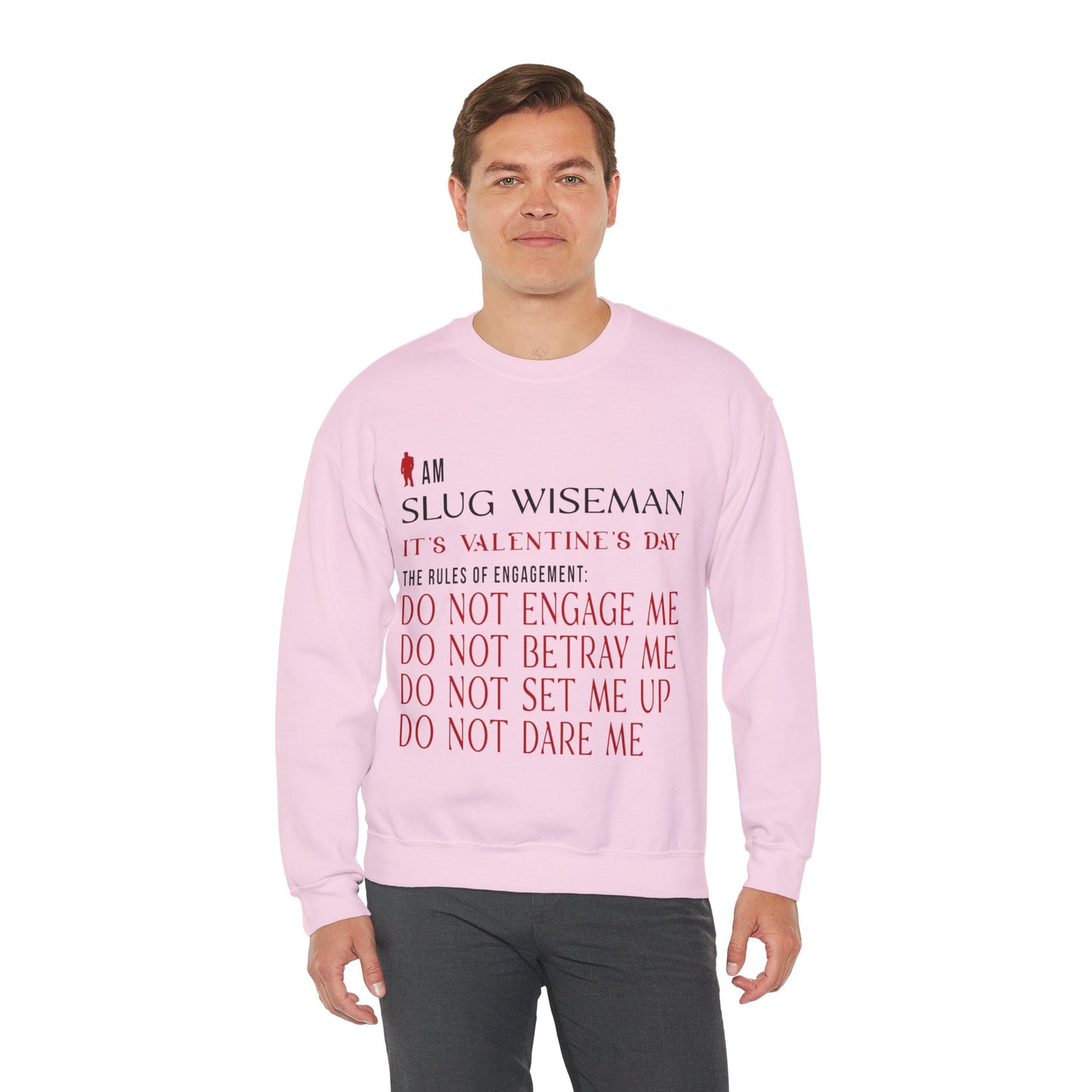 Slug Wiseman Valentine's Day Unisex Crewneck Sweatshirt